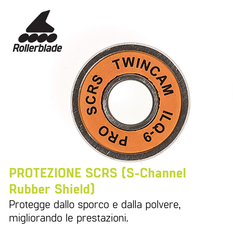 Roulements Rollerblade Twincam ILQ-9 Pro – 16 Roulements, 8 Entretoises, Boîte De Rangement Incluse